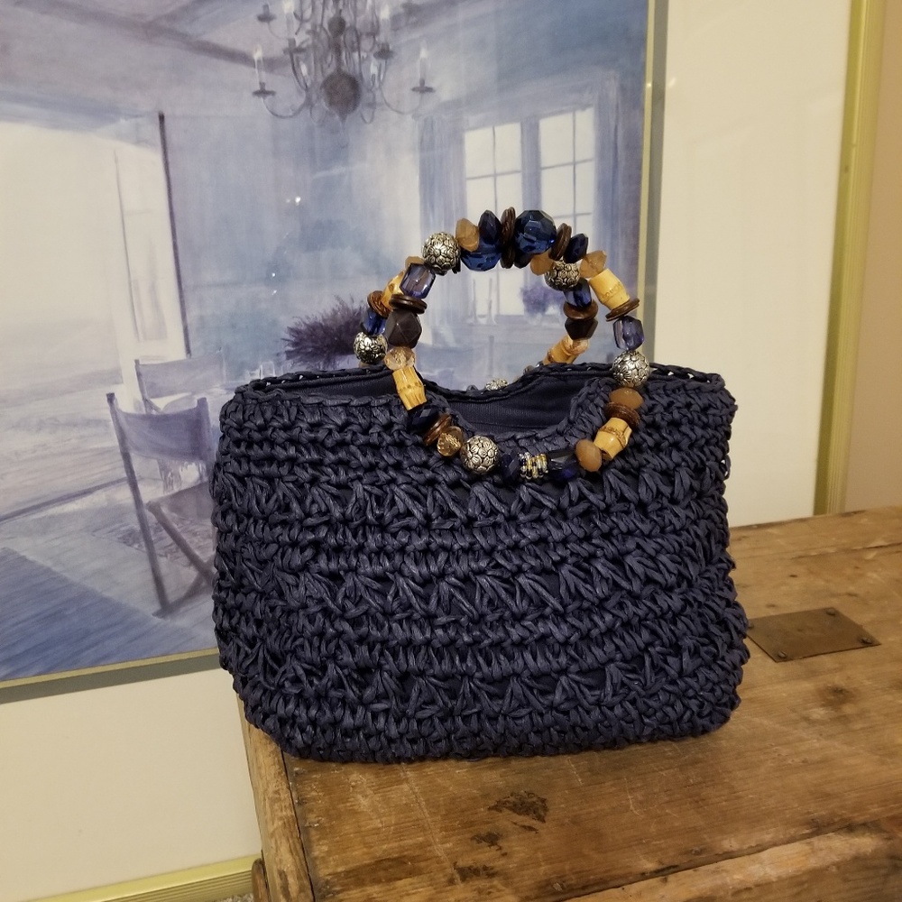 Cappelli Straw Satchel Purse